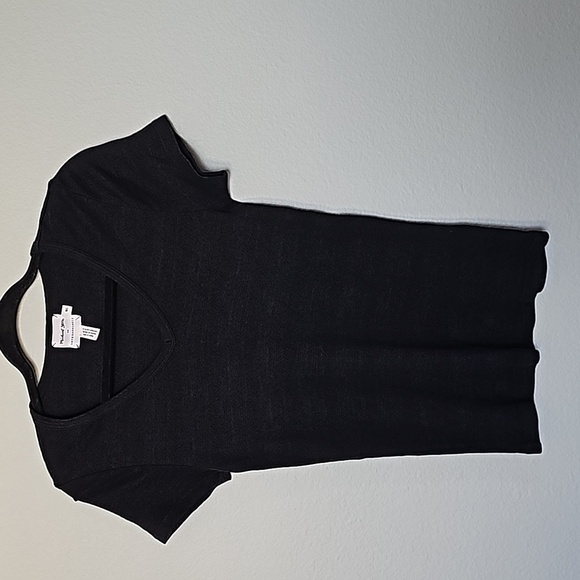 Michael Stars for Anthropologie black short sleeve v neck medium large - Picture 1 of 7